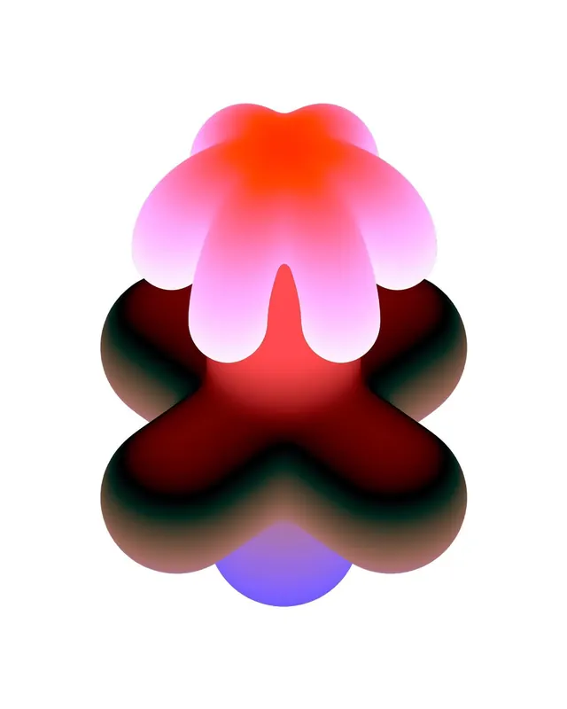Abstract Gradient Shape, gradient-heavy, organic, vibrant