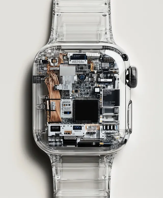 Mechanical Watch Movement Mockup, technical, luxury, high-contrast