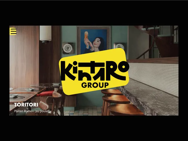 Kitto Group geometric wordmark, geometric, playful, neon
