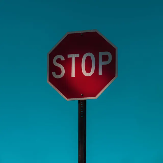 Stop Sign Graphic, minimal, flat, vibrant
