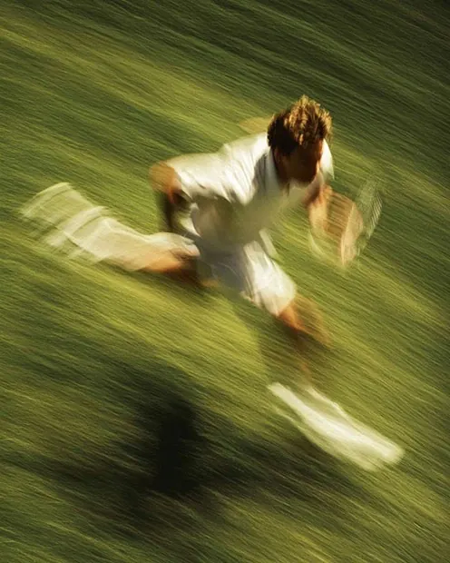 Motion Blur Athlete Photograph, photographic, abstract, earthy