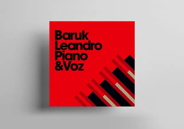 Baruk Leandro Piano & Voz Identity, minimal, brutalist, high-contrast