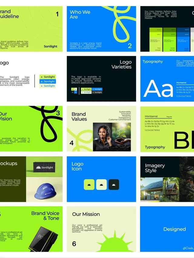 Spotlight renewable energy brand guideline, minimal, corporate-clean, dark