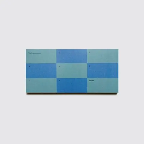 Muted blue 3x3 modular grid, minimal, geometric, cool