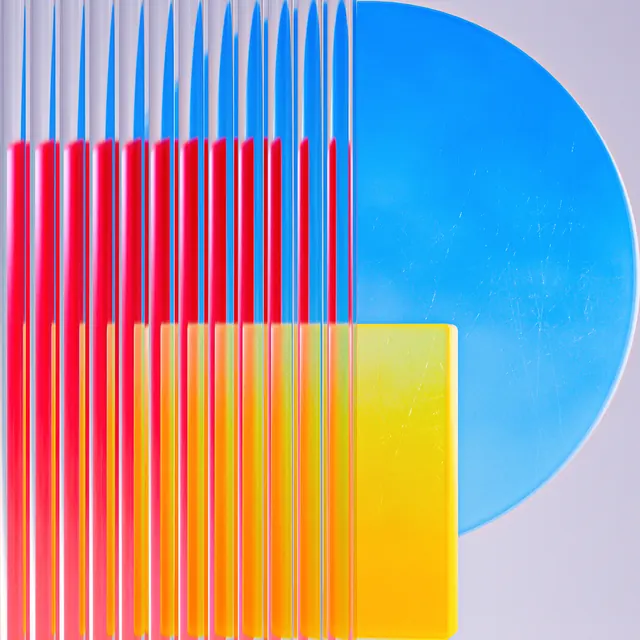 Geometric Color Block Composition, minimal, geometric, vibrant