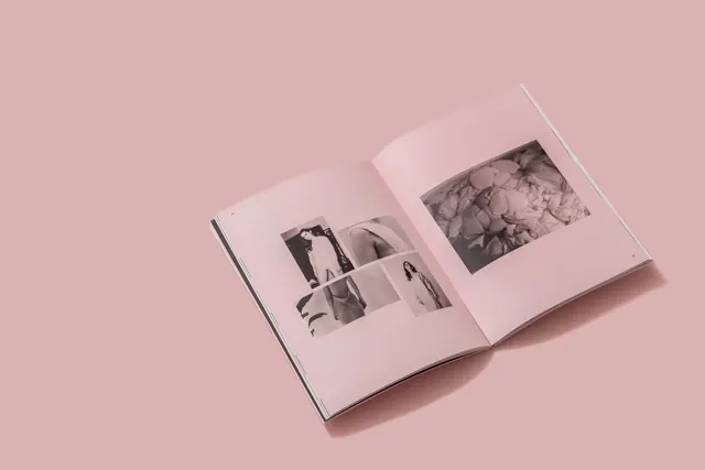 Open Magazine Mockup, minimal, editorial, pastel