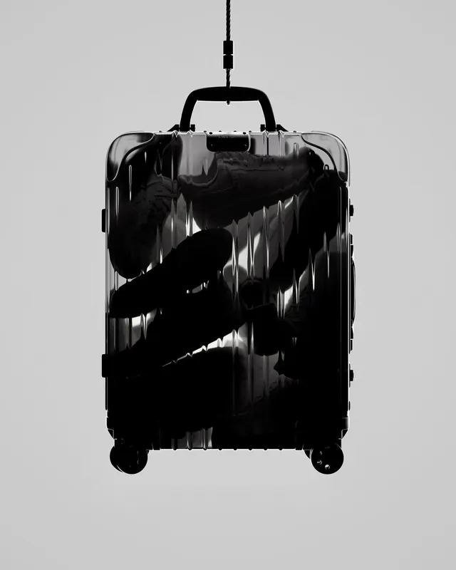 Monochrome Suitcase Illustration, minimal, monochrome, monochrome