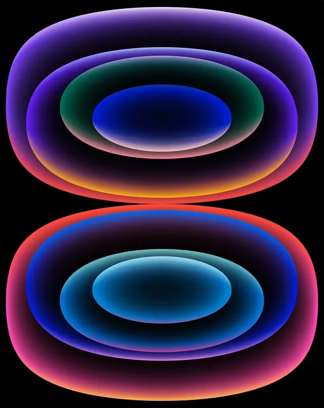 Concentric Gradient Ovals, geometric, gradient-heavy, vibrant