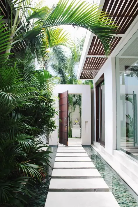 Tropical Modernist Interior, minimal, luxury, light