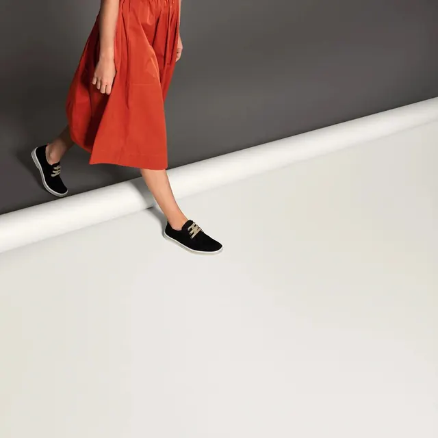 Fashion Photography of a Person in a Red Dress, minimal, photographic, vibrant