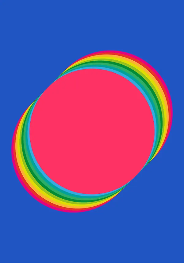 Concentric Circles Graphic, minimal, geometric, vibrant