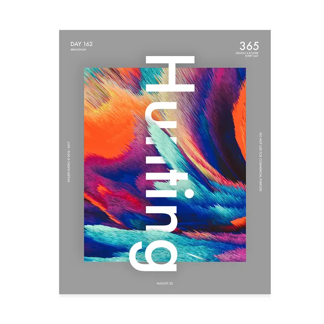Huling Magazine Cover Design, editorial, abstract, vibrant
