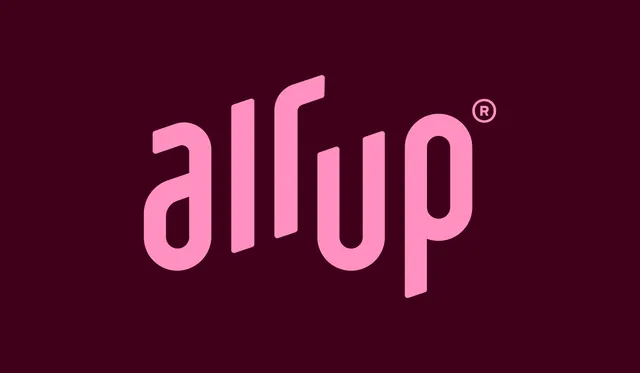 allup wordmark logo, minimal, flat, dark