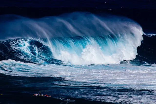 Crashing Ocean Wave, photographic, organic, dark