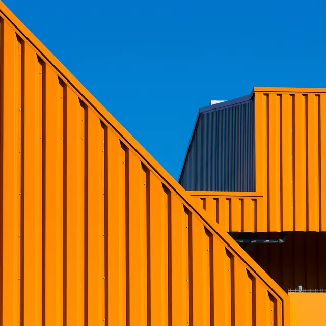 Geometric Architectural Contrast, minimal, geometric, vibrant
