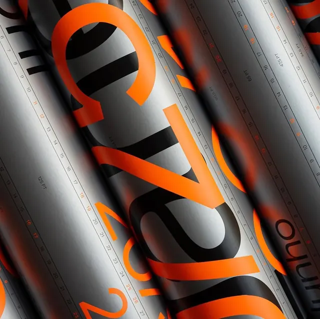 Abstract Typography and Gradient Graphic, maximalist, gradient-heavy, high-contrast
