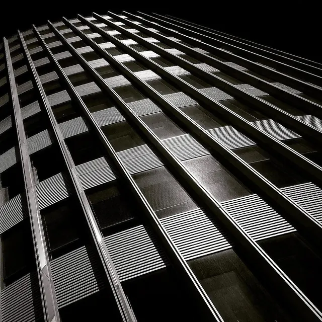 Architectural Perspective Pattern, minimal, geometric, dark