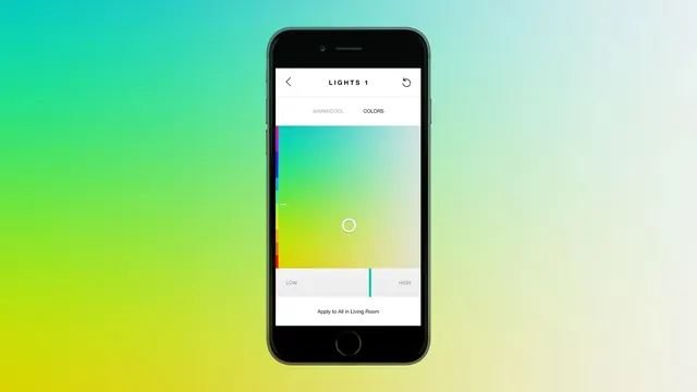 Smartphone UI Mockup with Gradient Background, minimal, gradient-heavy, vibrant