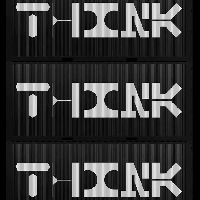 TANK Wordmark Identity, minimal, brutalist, monochrome