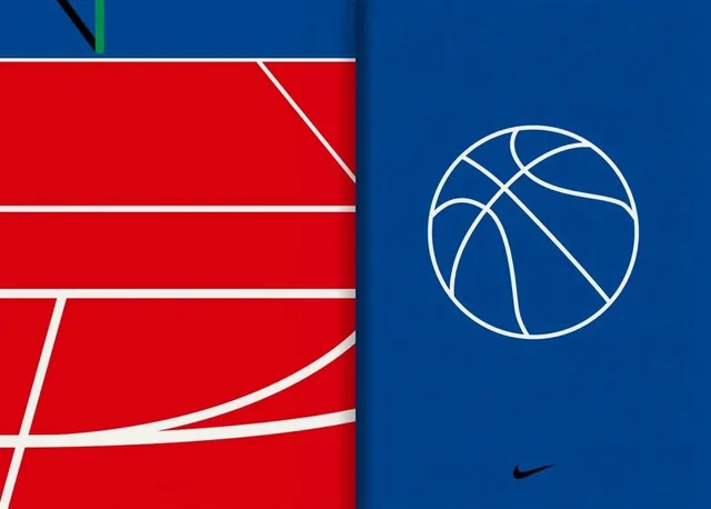 Abstract Basketball Graphic, minimal, geometric, high-contrast
