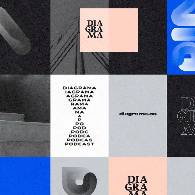 Diagrama Identity System, minimal, swiss, high-contrast