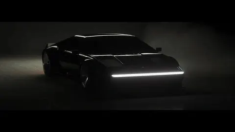 Dark Cinematic Car Render, minimal, luxury, dark