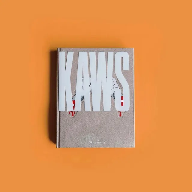 KAVS Book Cover Design, minimal, swiss, high-contrast