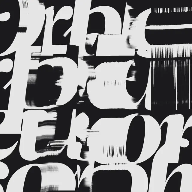 Abstract Typographic Collage, brutalist, neo-brutalist, monochrome
