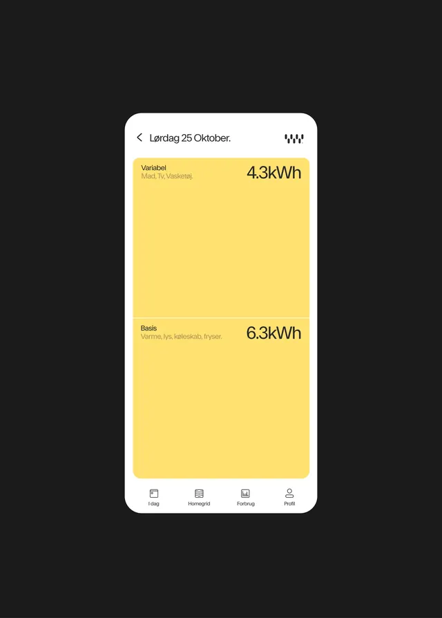 Energy Consumption Dashboard UI, minimal, flat, vibrant
