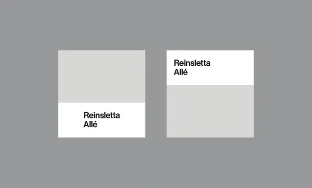 Reinletta Allé Identity System, minimal, swiss, monochrome
