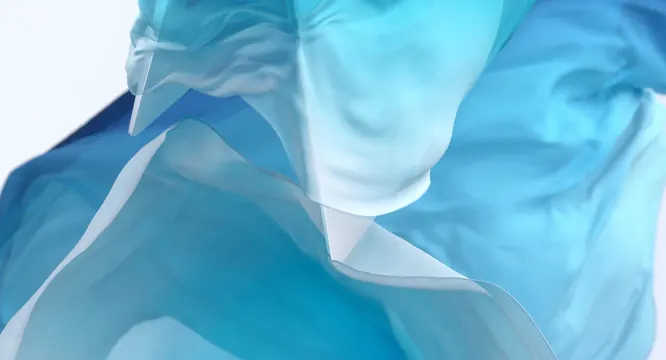 Abstract Blue Fabric Waves, organic, abstract, cool