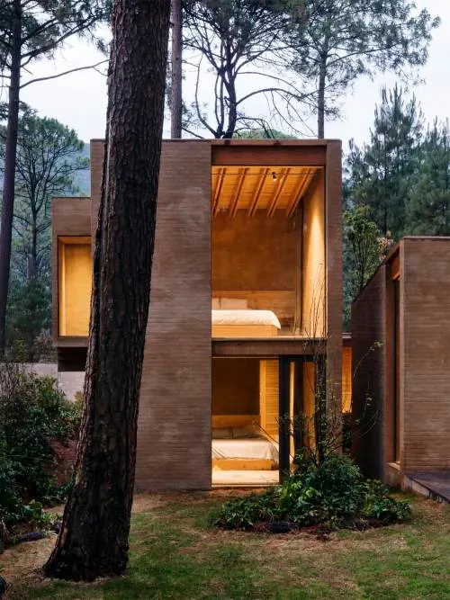 Modern Wood Cabin Architecture, minimal, organic, earthy