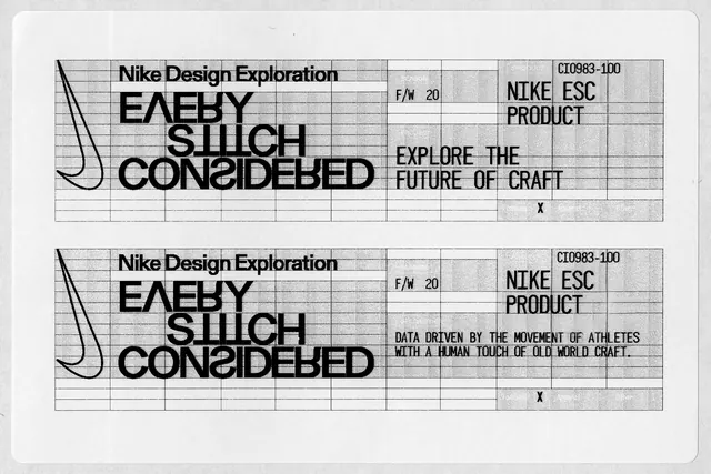Nike Design Exploration: Early Silicon Considered, swiss, minimal, monochrome
