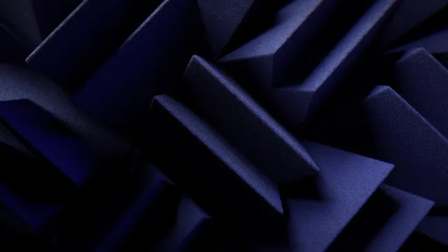Abstract Geometric 3D Shapes, 3d-render, dark-mode, dark