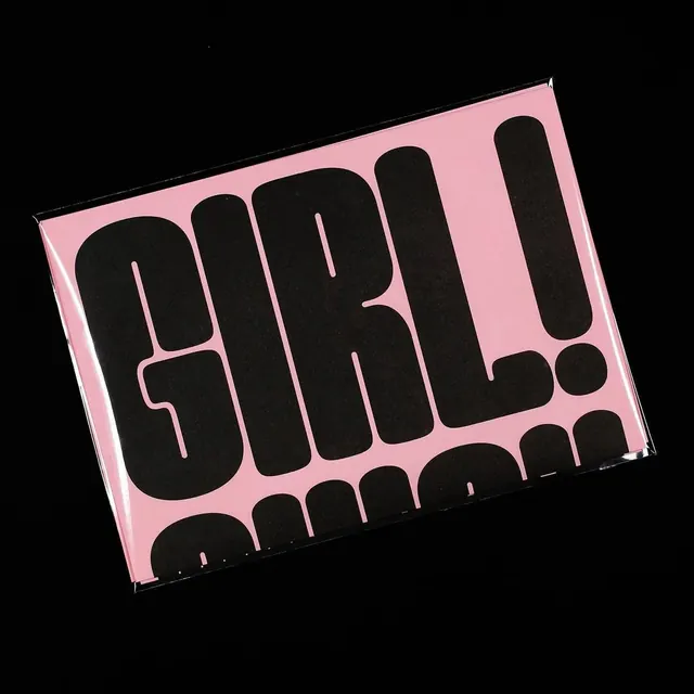 Girl. Period. Wordmark, brutalist, neo-brutalist, high-contrast