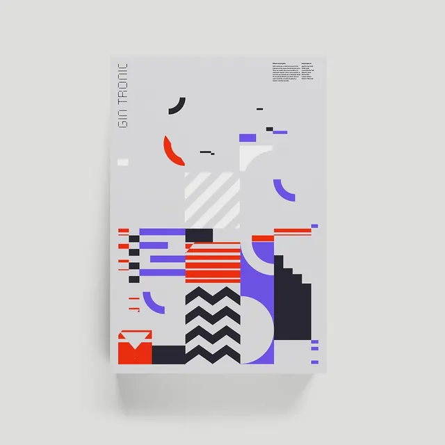 Geometric Abstract Graphic Design, swiss, minimal, high-contrast