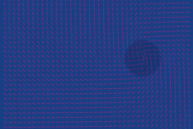 Blue Vector Field Vortex, geometric, abstract, vibrant