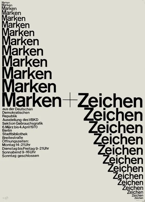 Marken Zeichen Typography Study, minimal, swiss, monochrome