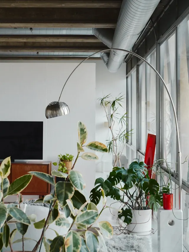 Interior Space with Industrial Elements, minimal, photographic, light