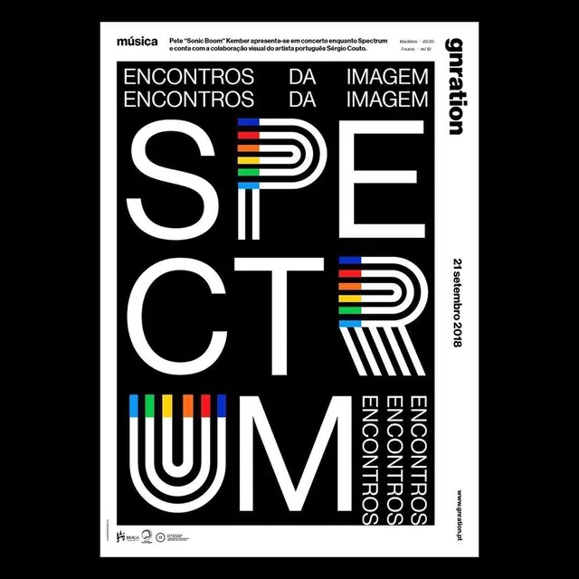 Encontros da Imagem Poster, swiss, brutalist, high-contrast