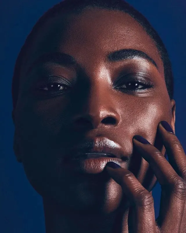 Close-up Portrait of a Person, photographic, luxury, dark