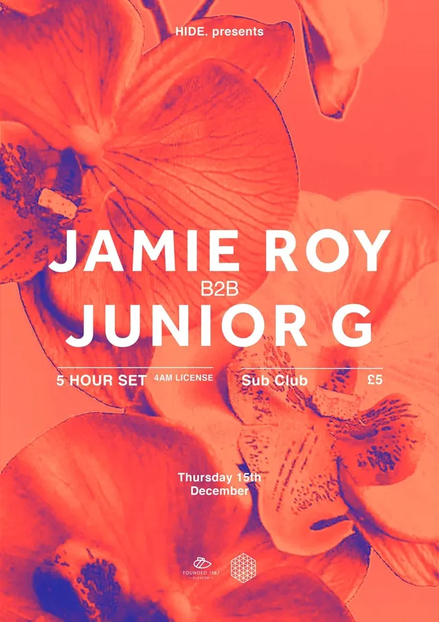 Jamie Roy and Junior G Event Poster, organic, photographic, vibrant
