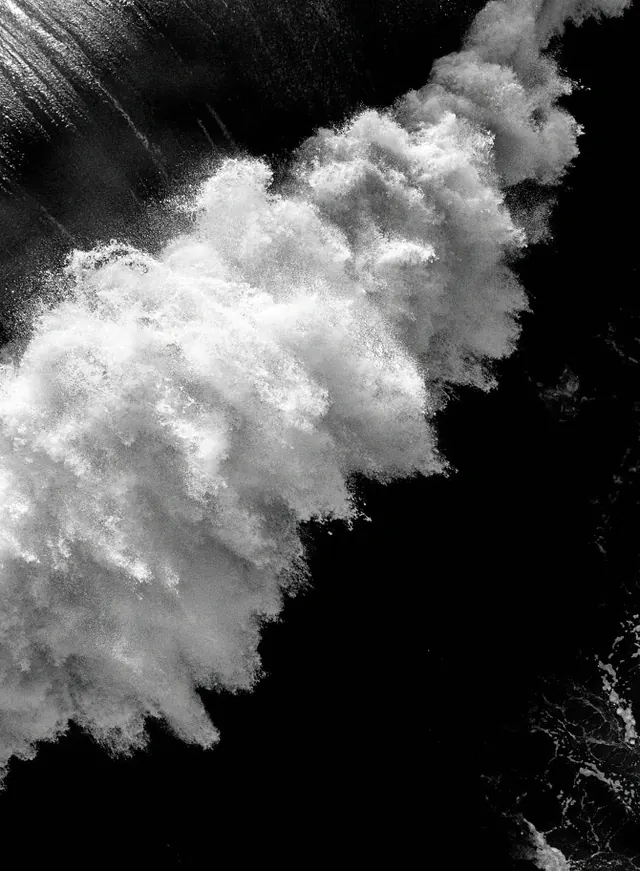Satellite View of Cloud Formation, monochrome, organic, monochrome