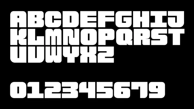 Bold Sans-Serif Type Specimen, minimal, geometric, monochrome