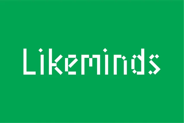 Likeminds Wordmark, minimal, flat, vibrant
