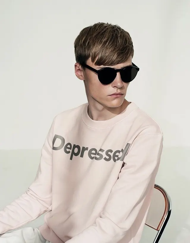 Depression Graphic Tee Mockup, minimal, photographic, light