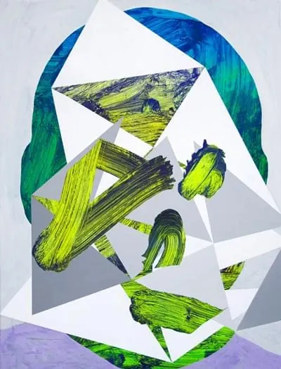 Geometric Abstract Collage, geometric, abstract, vibrant