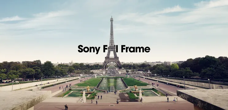 Sony Alpha Frame Eiffel Tower Mockup, photographic, corporate-clean, light