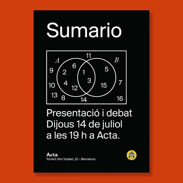 Sumario Event Poster, minimal, swiss, high-contrast
