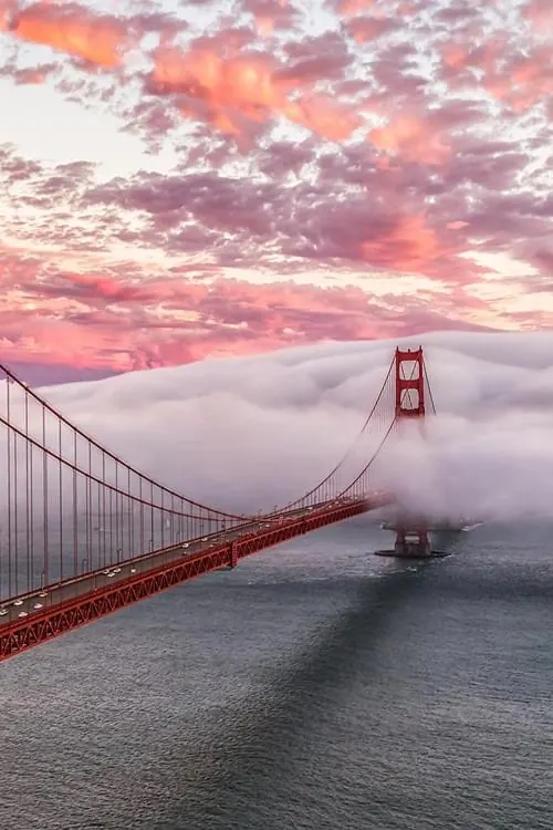 Golden Gate Bridge at Sunset, photographic, organic, vibrant